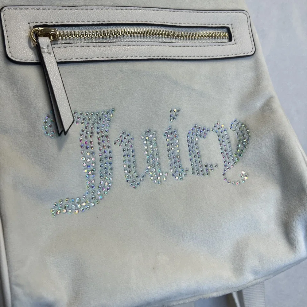 Juicy‎ Couture Y2K Velour Velvet Light Cream Mini-Backpack